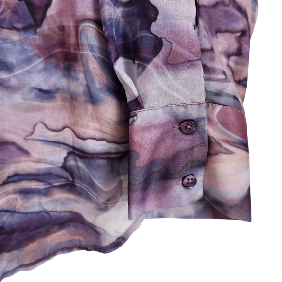 Dynamite Marble Patterned Button-Up Shirt - Picture 4 of 4